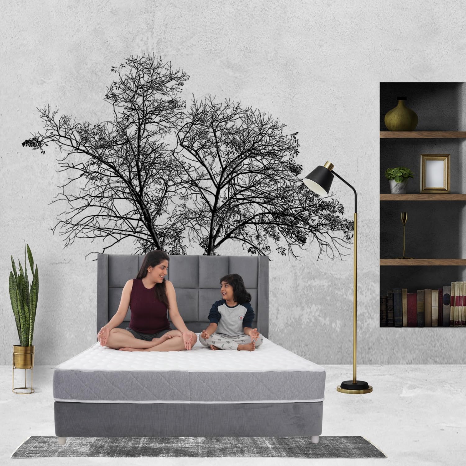 Repose Eyelidz Dual Comfort Mattress -Hard & Soft(72x30x4), white (Dual - 101)