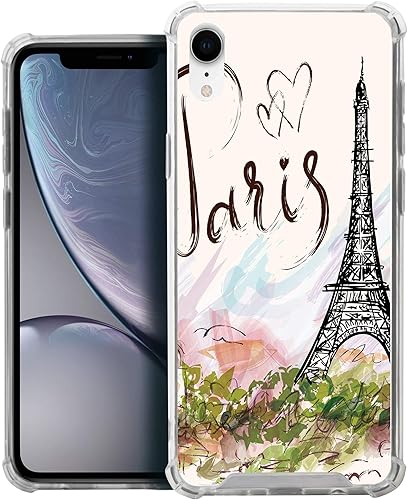 CasesOnDeck Funda compatible con Apple iPhone XR  iPhone 10R (6.1 pulgadas) iPhone XR, funda de TPU delgada y transparente flexible con protección