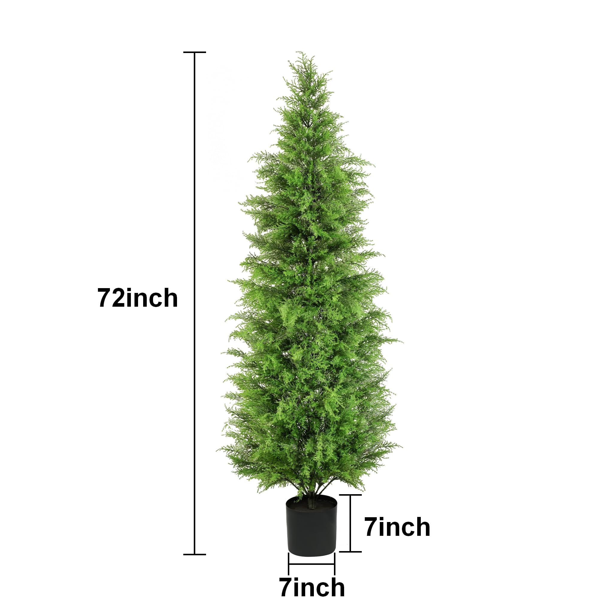 Amazon.com: SEVENLOVE 72 in Artificial Cedar Tree One Set, 6FT