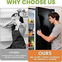 Vista 6 de AMI PARTS 5304506471 Juego de manijas para puerta de frigorífico (Negro) Reemplaza 242059503 242059506 5304486361 5304504509 5304504510 5304510039