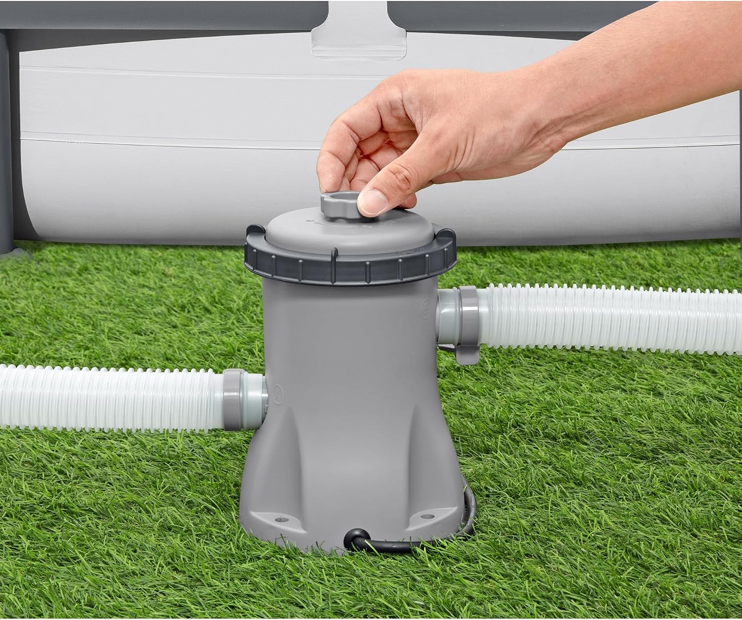 Bestway 330 GPH Filter Pump for Above Ground Swimming Pool with Type I Cartridge