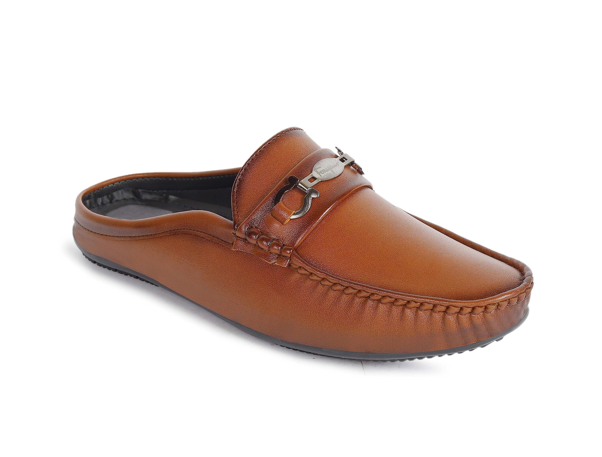 Gwal G Mens Synthetic Leather Slip-On Casual Shoes with Padded Footbed Loafers Shoes Ideal for Boys Daily Use - Size 10 (Tan) (B0CB818239) Amazon Price History, Amazon Price Tracker