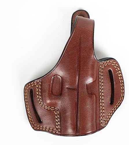 para Glock 43 0.354 in OWB Funda de pistola de cuero hecha a mano