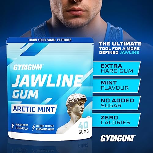 Miniatura 6 de Gymgum Jawline Gum  Goma de mascar dura para fuerza de mandíbula  Entrena tus rasgos faciales. Goma de mascar Mewing Jaw  Ultimate Jawline Exerciser
