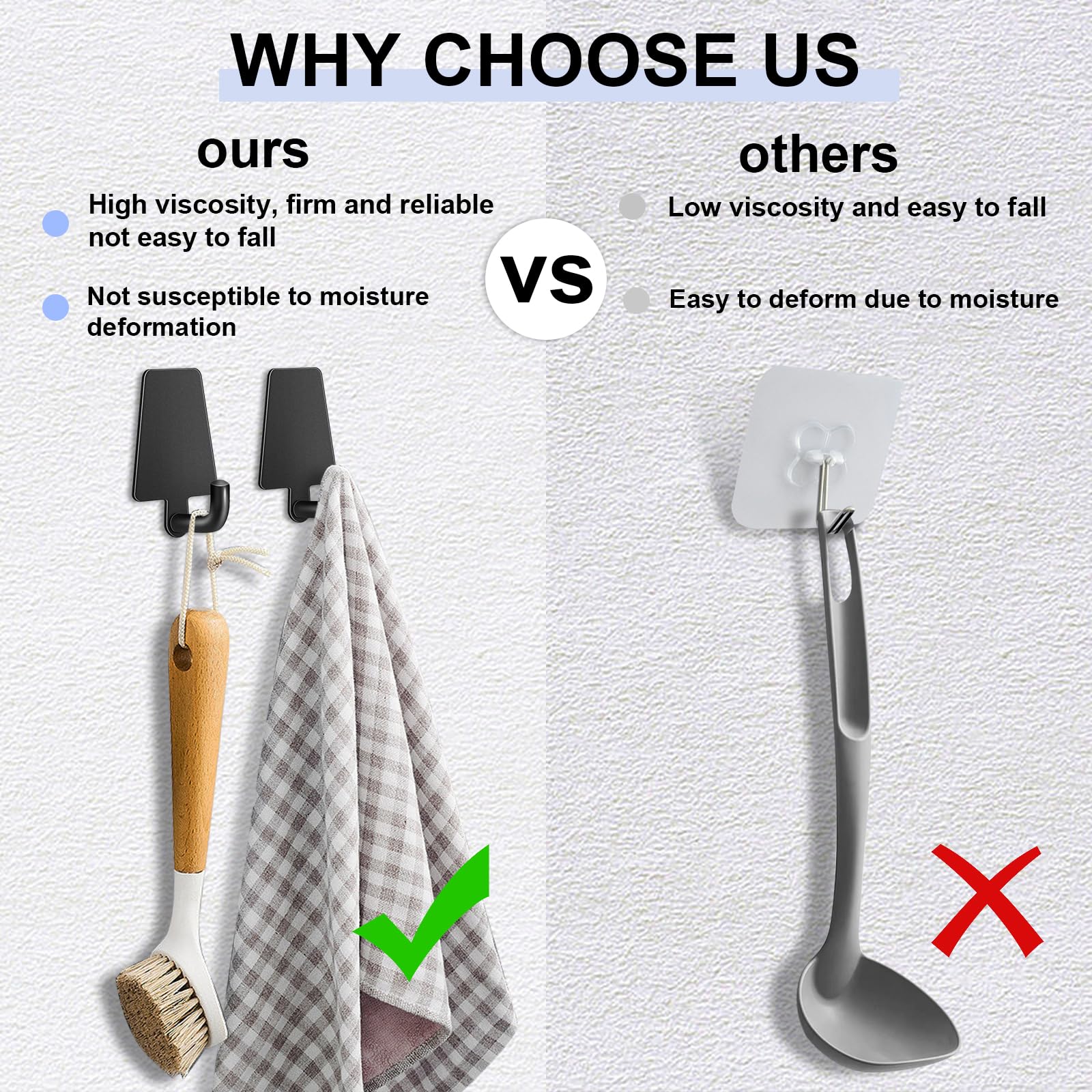 PROPOR Ganci Adesivi Per Bagno - 3 Pezzi, Acciaio Inox, Senza Forare, Per Asciugamani E Accappatoi - Foto 9