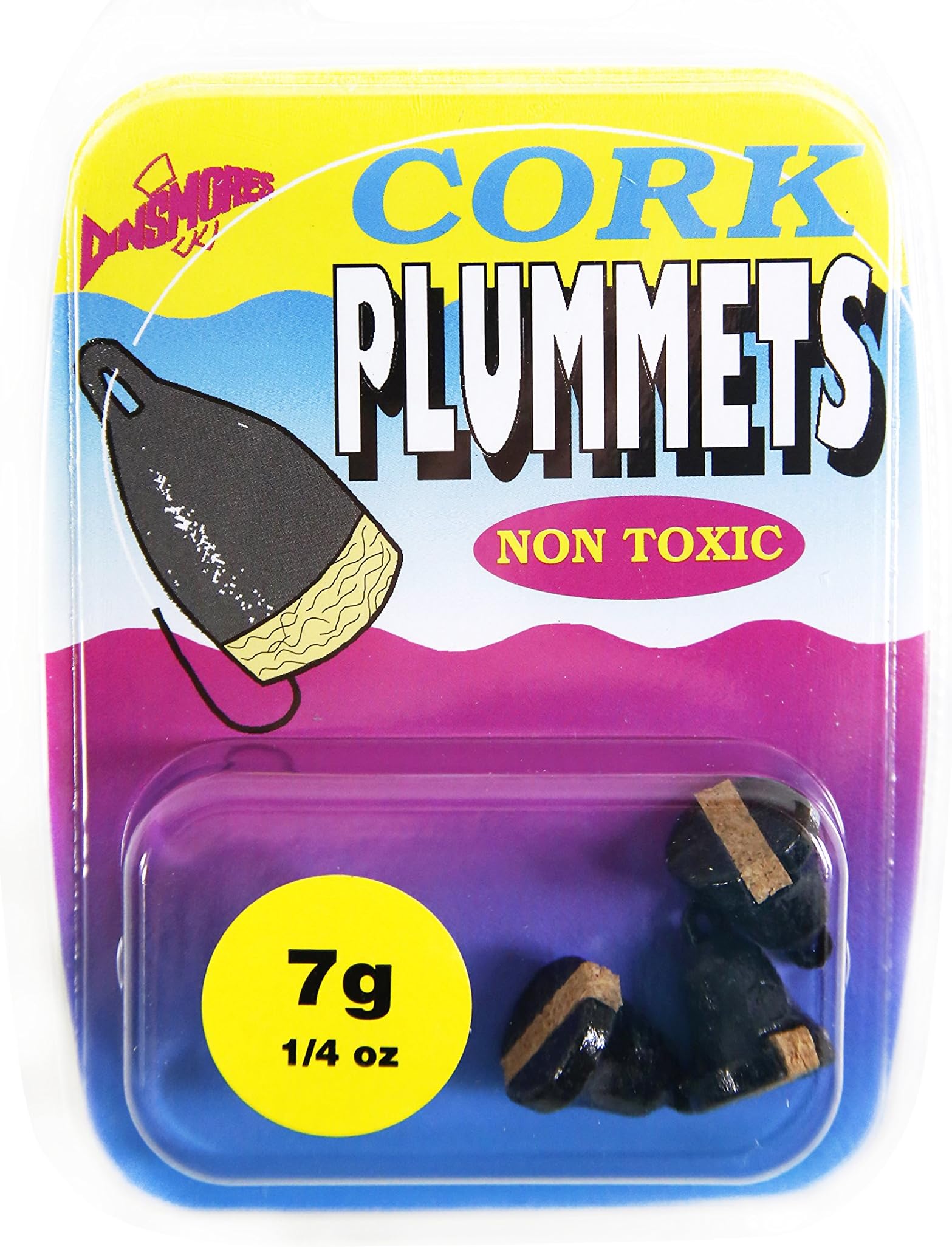 Dinsmores Non Toxic Cork Plummet Sinker - Black, 7 g (Packaging may vary )