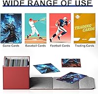 Vista 4 de Cajas de cartas aptas para caja de cartas MTG con separadores de tarjetas negras, paquete de 4 cajas horizontales de cuero para TCG Magic Commander