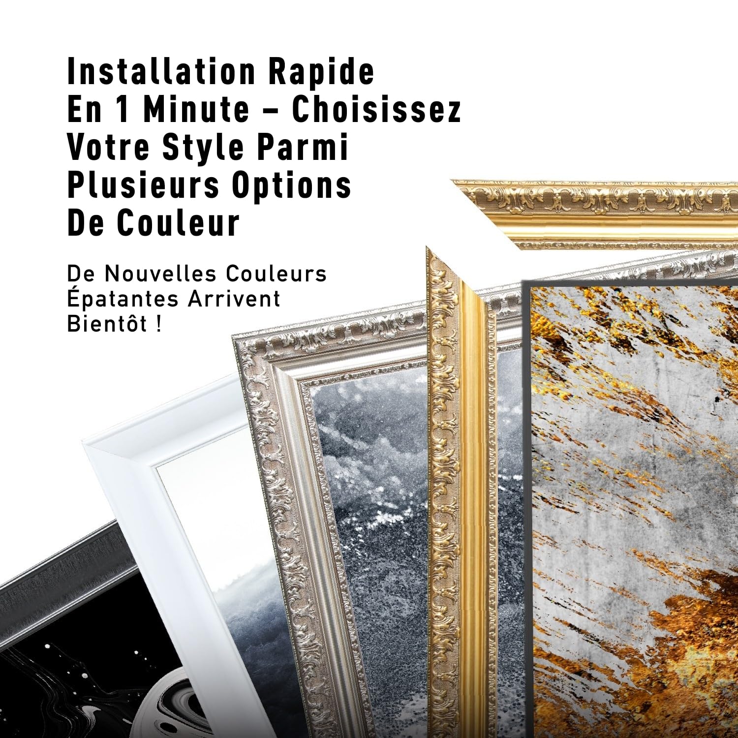 TV Guard Cadre TV pour Samsung The Frame 65 Pouces Or Rustique Compatible Mode Art
