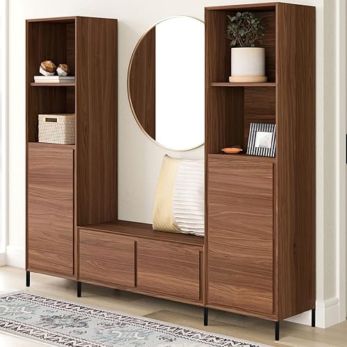 Miniatura 5 de Masendelk Patas negras para muebles de 5 pulgadas  5.118 in, 4 patas modernas de repuesto para gabinete, patas de metal resistentes con tornillo de