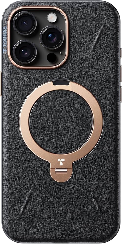 TORRAS iPhone 16 Pro 用 ケース 隠しスタンドブラック TORRAS iPhone 16 Pro 用 ケース 隠しスタンドブラック TORRAS iPhone