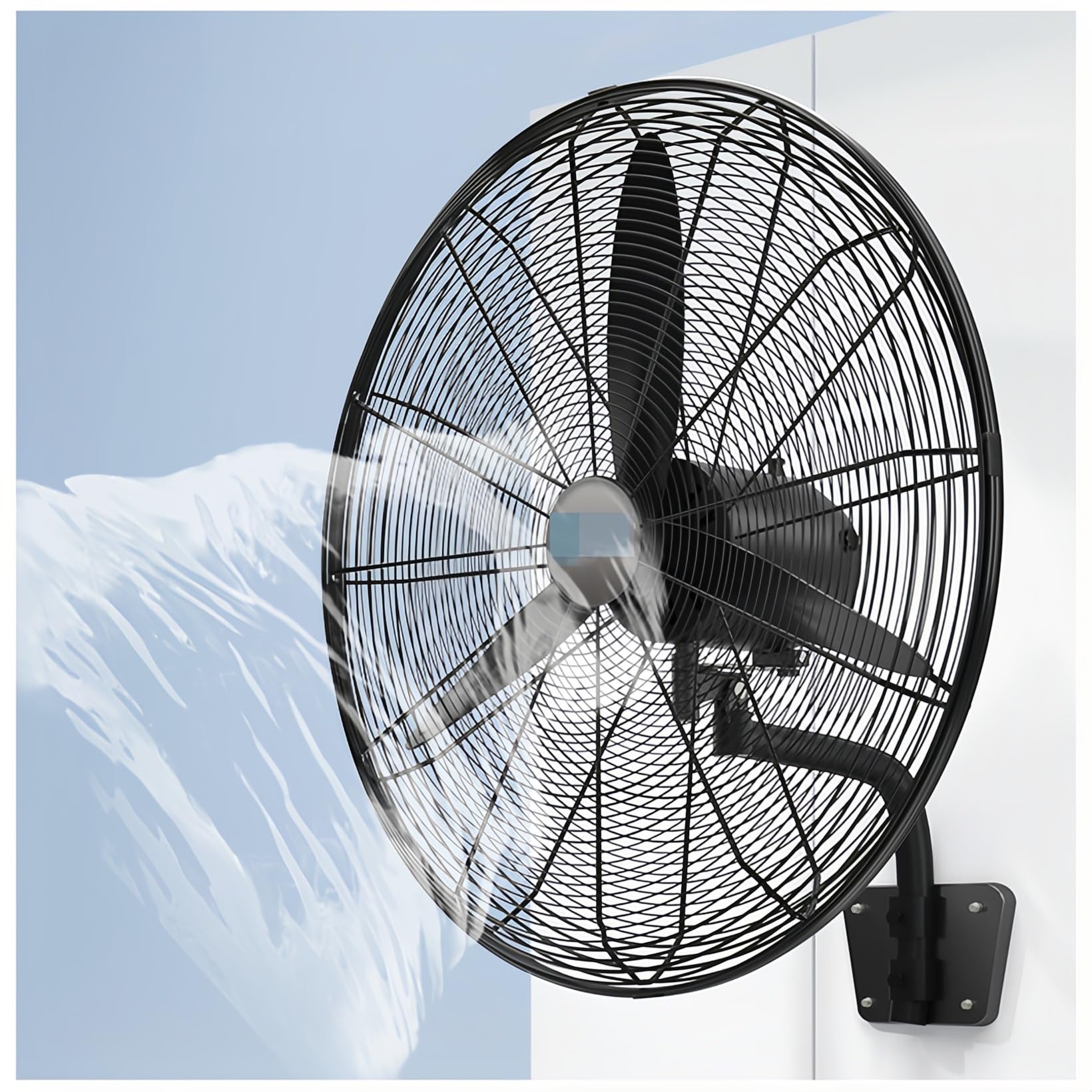 JKJZSALJ Wall Mount Fan With 3-Speed,All-Metal Construction,Dual Ball Bearing Motor,Adjustable Angle And Tilt,Oscillating Wall Fan For Garage Or Workshop-One Color-30In/80Cm,One C,One Color,20IN/55CM