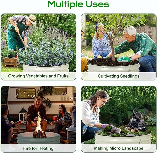 Miniatura 6 de Aoodor Paquete de 2 camas de jardín elevadas de metal de 9 pulgadas de alto y 30 pulgadas, jardinera para exteriores y kit de jardín elevado para