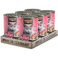 Leonardo Cibo umido [6x400g Pura carne di pollame] | Cibo umido senza cereali per