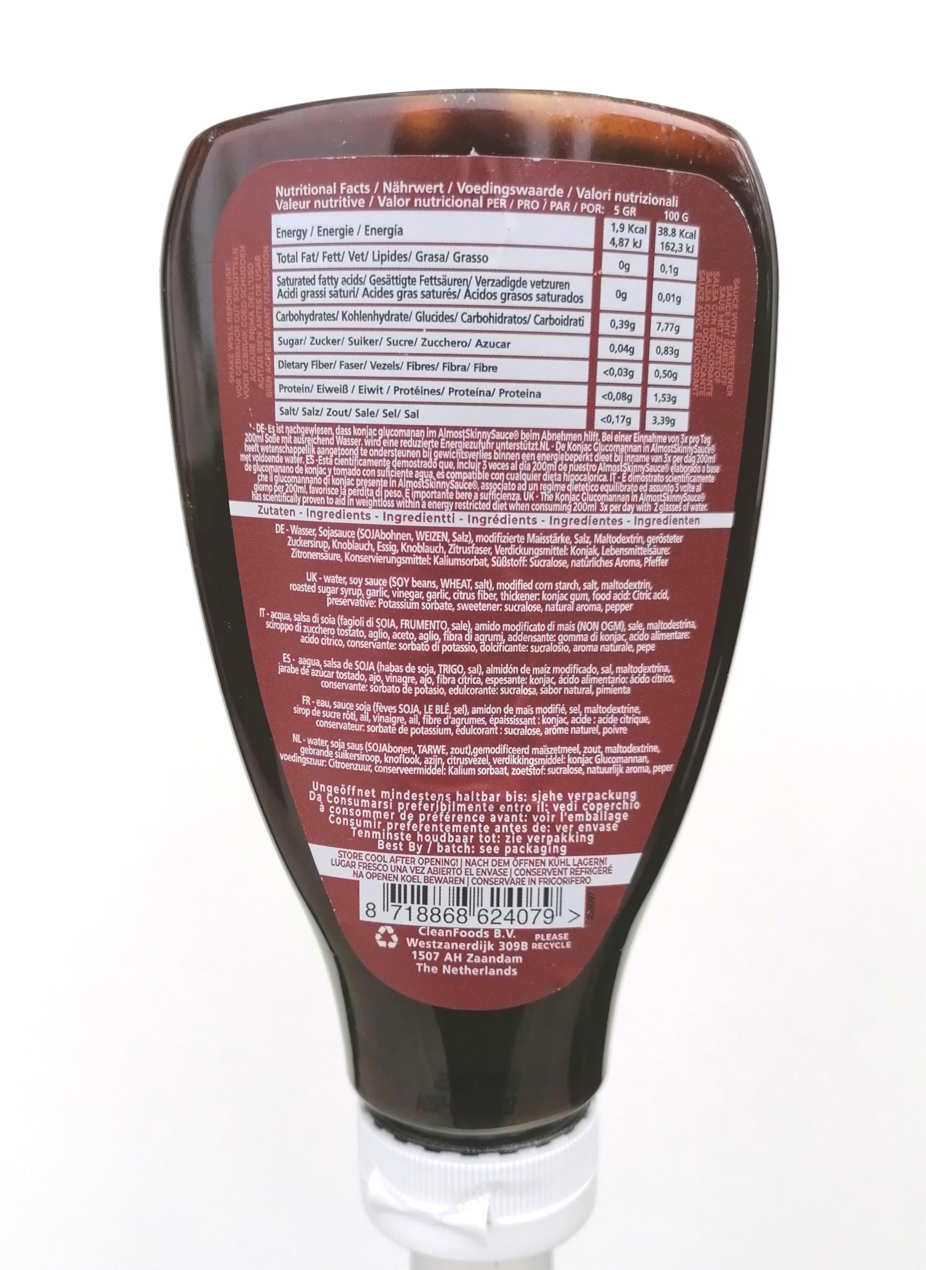 3 x CleanFoods Teriyaki de 2 calorías I 425 ml I La deliciosa salsa dulce y salada para tu comida favorita I Solo 2 calorías/0,4 g de carbohidratos por porción I Vegano I Sin grasa