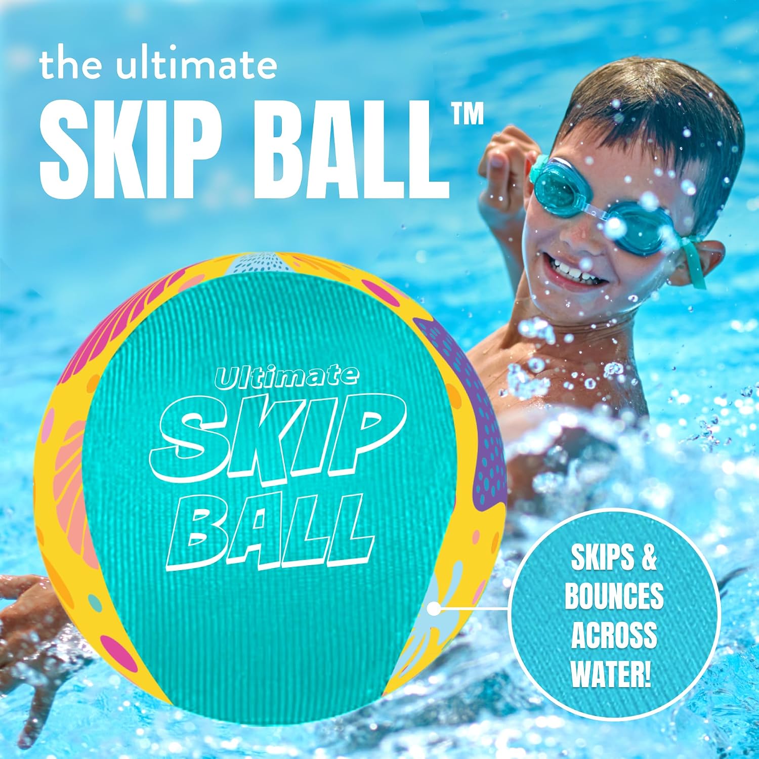 Activ Life The Ultimate Water Skip Balls, Water Bouncing Ball for Swimming Pool, Beach Toys for Friends, Family, Kids and Adults image 2