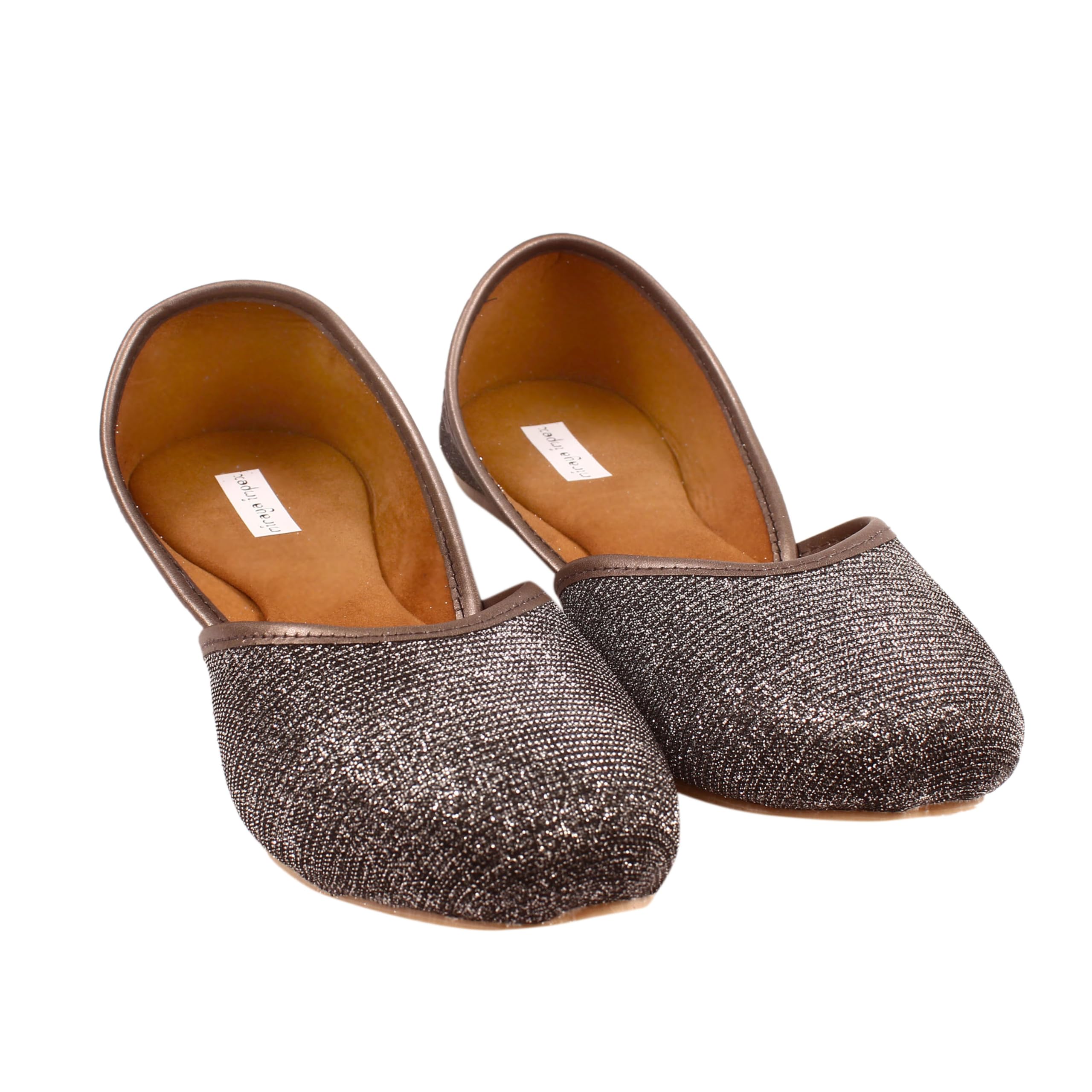 Miraya Black Sequence Punjabi Jutti Mojaris Traditional Bellie Shoes for Women-image-3