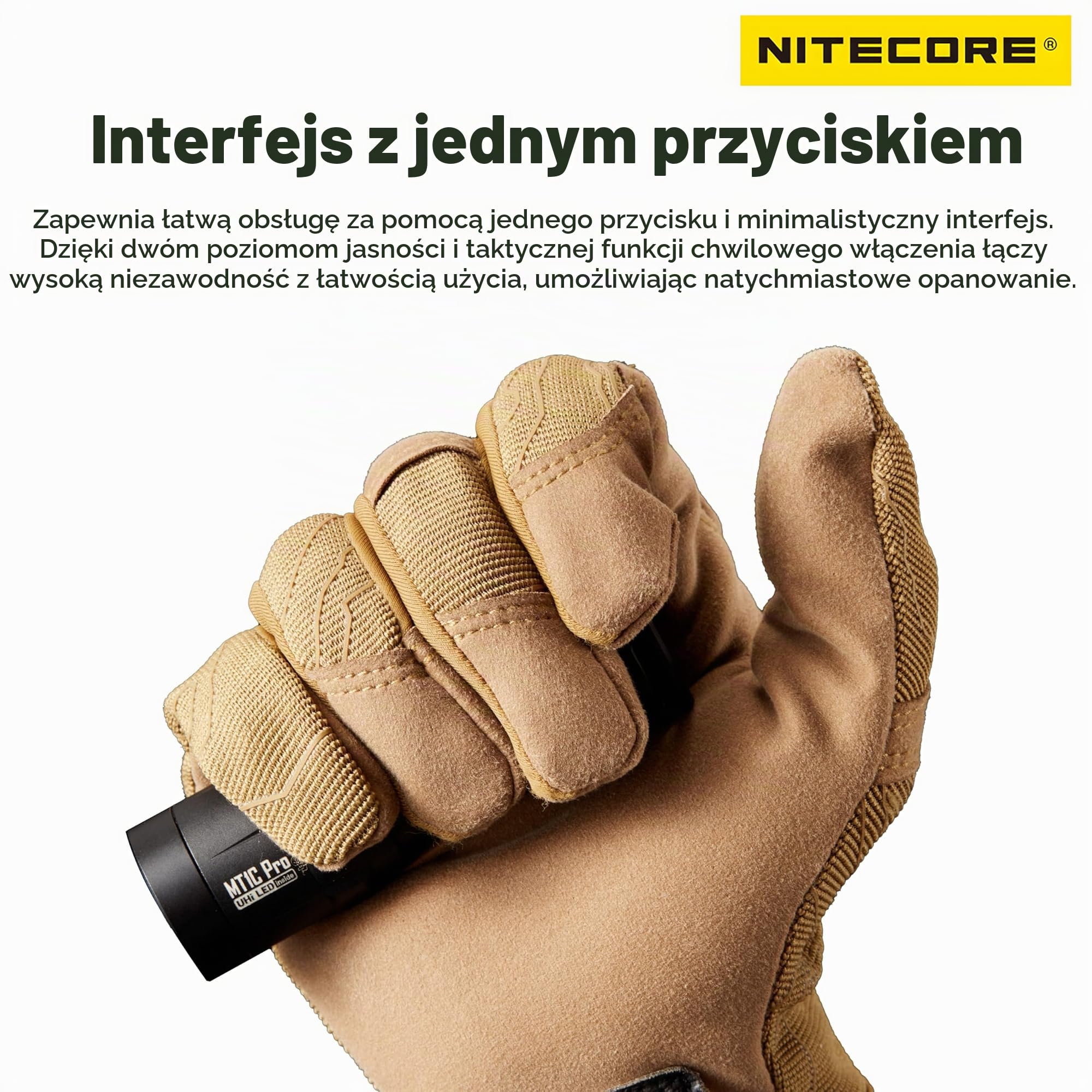 Nitecore MT1C Pro Kompaktowa latarka akumulatorowa 1000 lumenów, czarna
