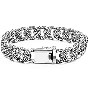 Amazon.com: WKLFAI Men Bracelet Curb Cuban Chain Twisted 925 Amazon.com: WKLFAI Men Bracelet Curb Cuban Chain Twisted 925