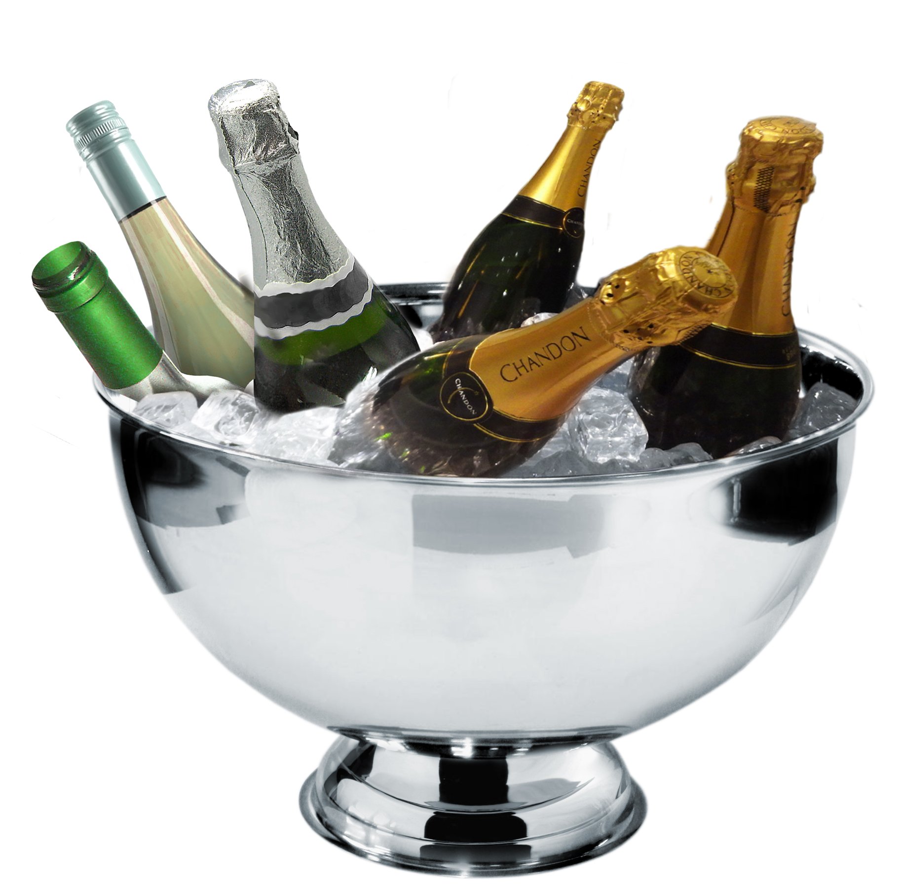 Vin Bouquet FIE 306 seau à champagne acier inoxydable 38 cm refroidir bouteilles cava champagne, De L'argent