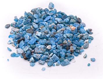 200g (7oz) Rich Blue Apatite Small Tumble Stone Pebbles Polished Natural Sparkling Gemstone Crystal Mineral Specimens - 2 Bags