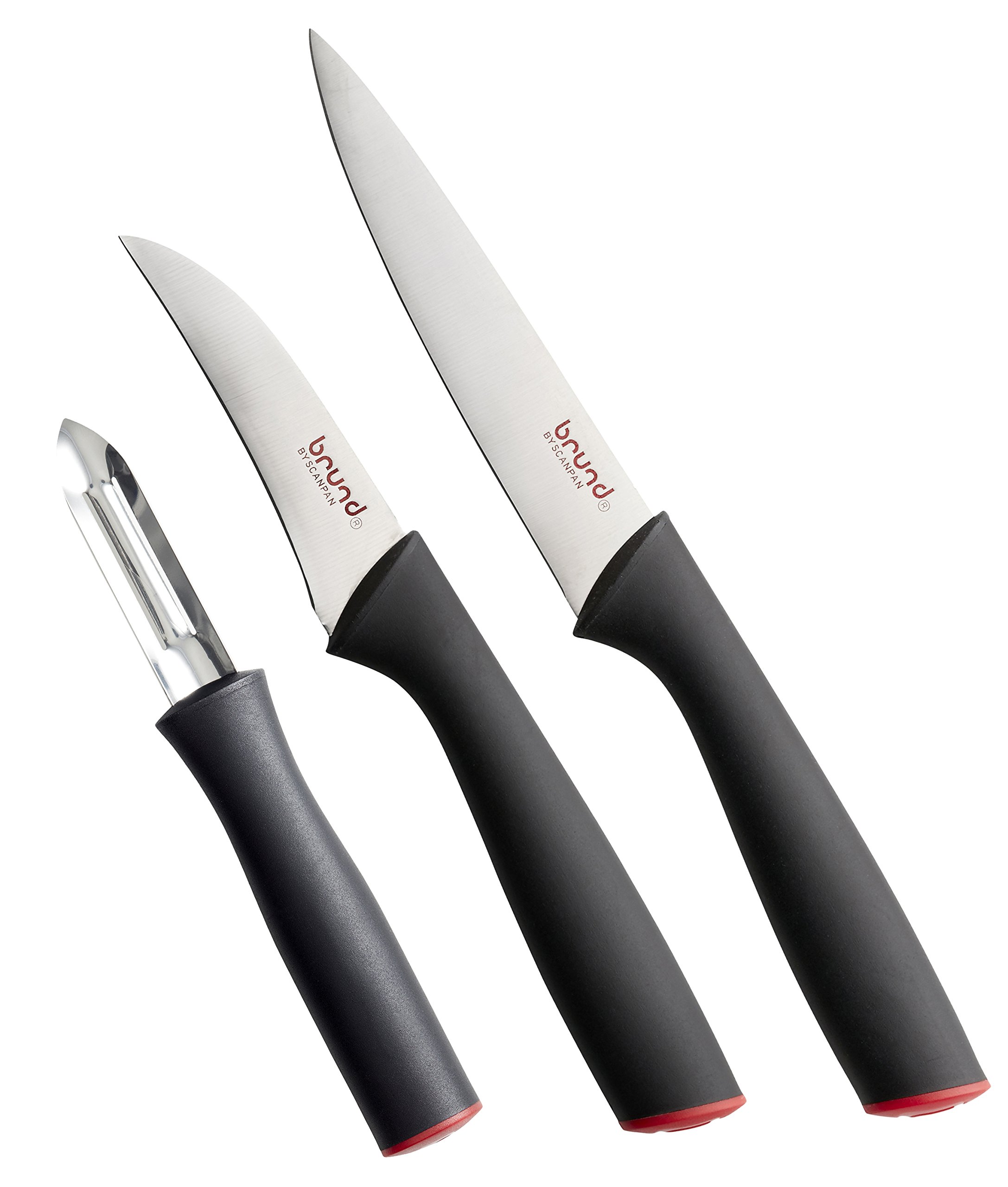 Brund Easycut 3pc Utility Knife Set Cutlery, Black