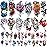 77 Sheets Flowers Temporary Tattoo, 17 Sheets Half Arm Rose Butterfly Snake Skull Fake Tattoos for Adults Arm Neck, 60 Sheets Tiny Realistic Temporary Tattoos Waterproof for Women Girls and Kids
