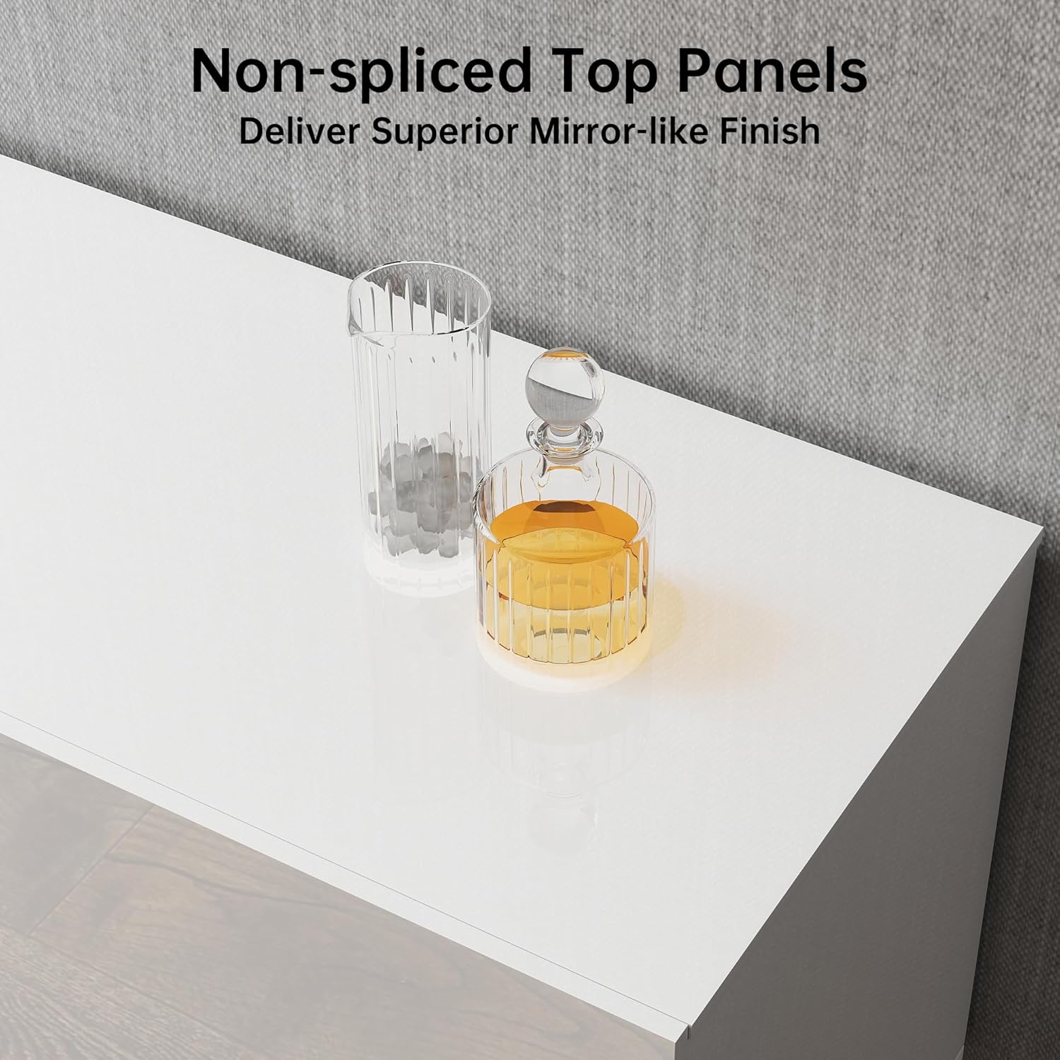 Real Relax 70" Floating TV Stand with 36" Electric Fireplace, Wall Mounted Entertainment Center with Storage, Remote Control, Modern LED Lights Fireplace TV Console for TVs Up to 80", All White - Image 5