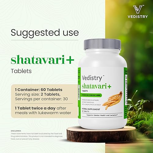 Miniatura 5 de Shatavari - Tabletas de extracto de raíz para mujeres, equilibrio hormonal y apoyo de fertilidad, suplemento de lactancia y salud uterina, 1100 mg