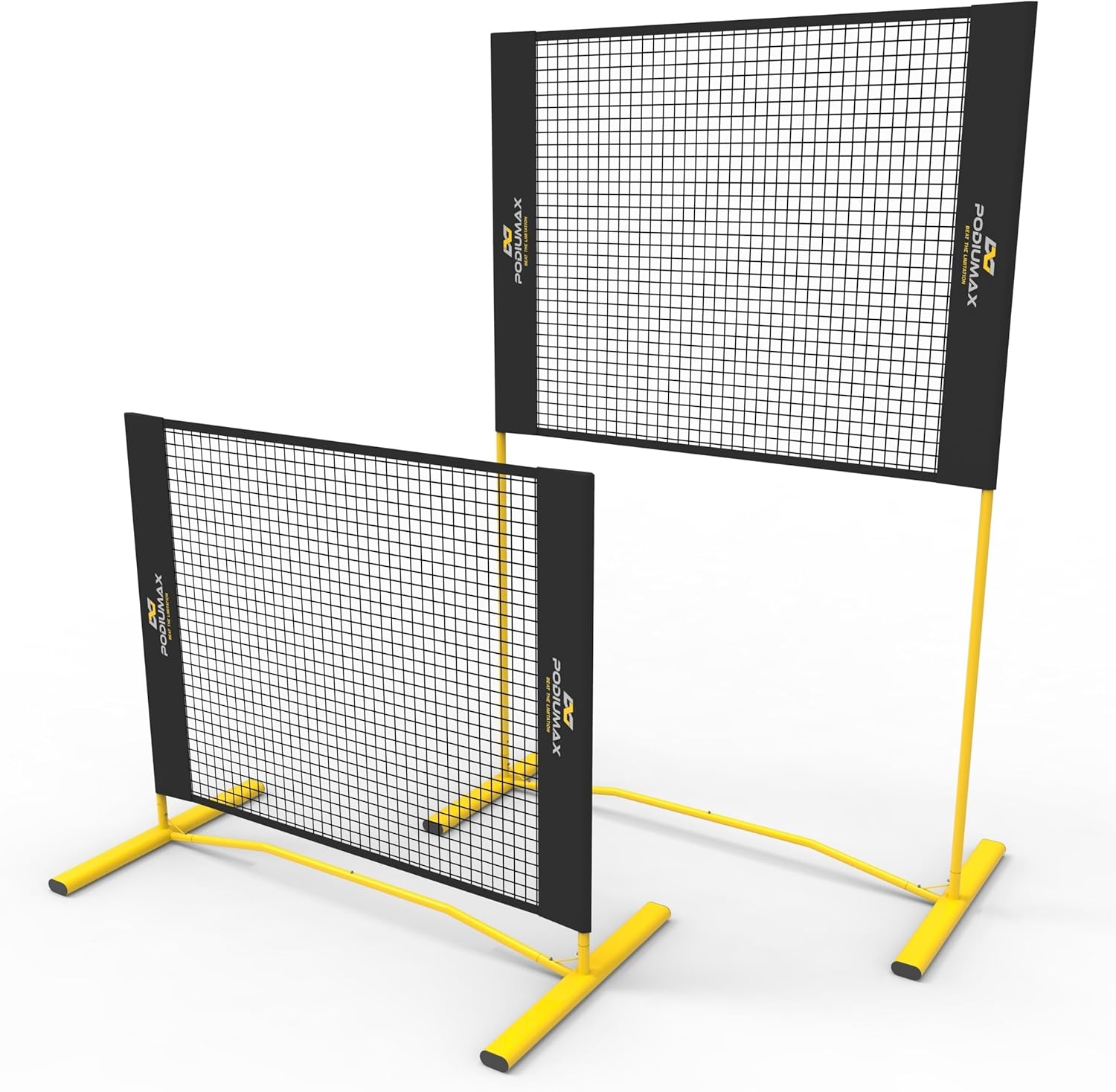 PodiuMax 4FT Pickleball Training Rebounder Net, 2 in1 Mini Pickle Ball Net, Portable for Backyard & Park & Indoors & Outdoor, Adjustable Height Pickleball Practice Rebounder