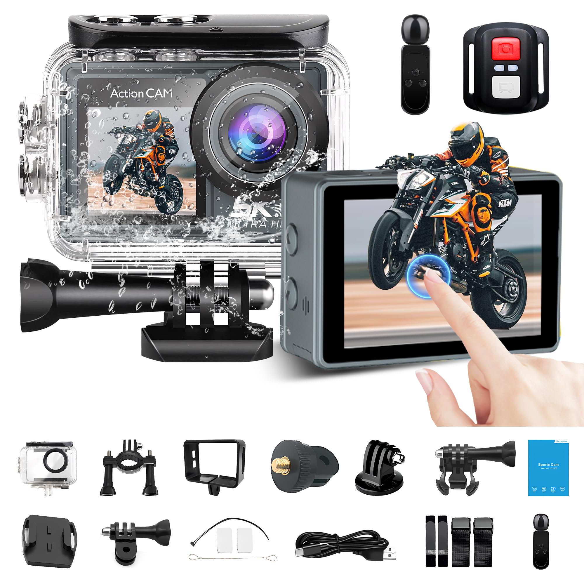 Amazon.com : CANKETEC Action Camera 5K30FPS, 48MP Ultra HD