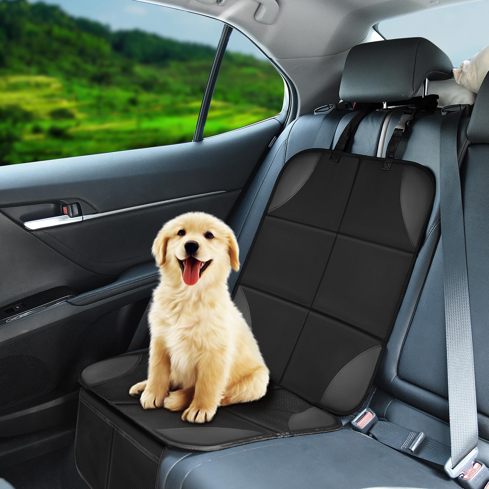 Booster Car Seat 2-Pack Car Seat Protectors Thick 600D Padding