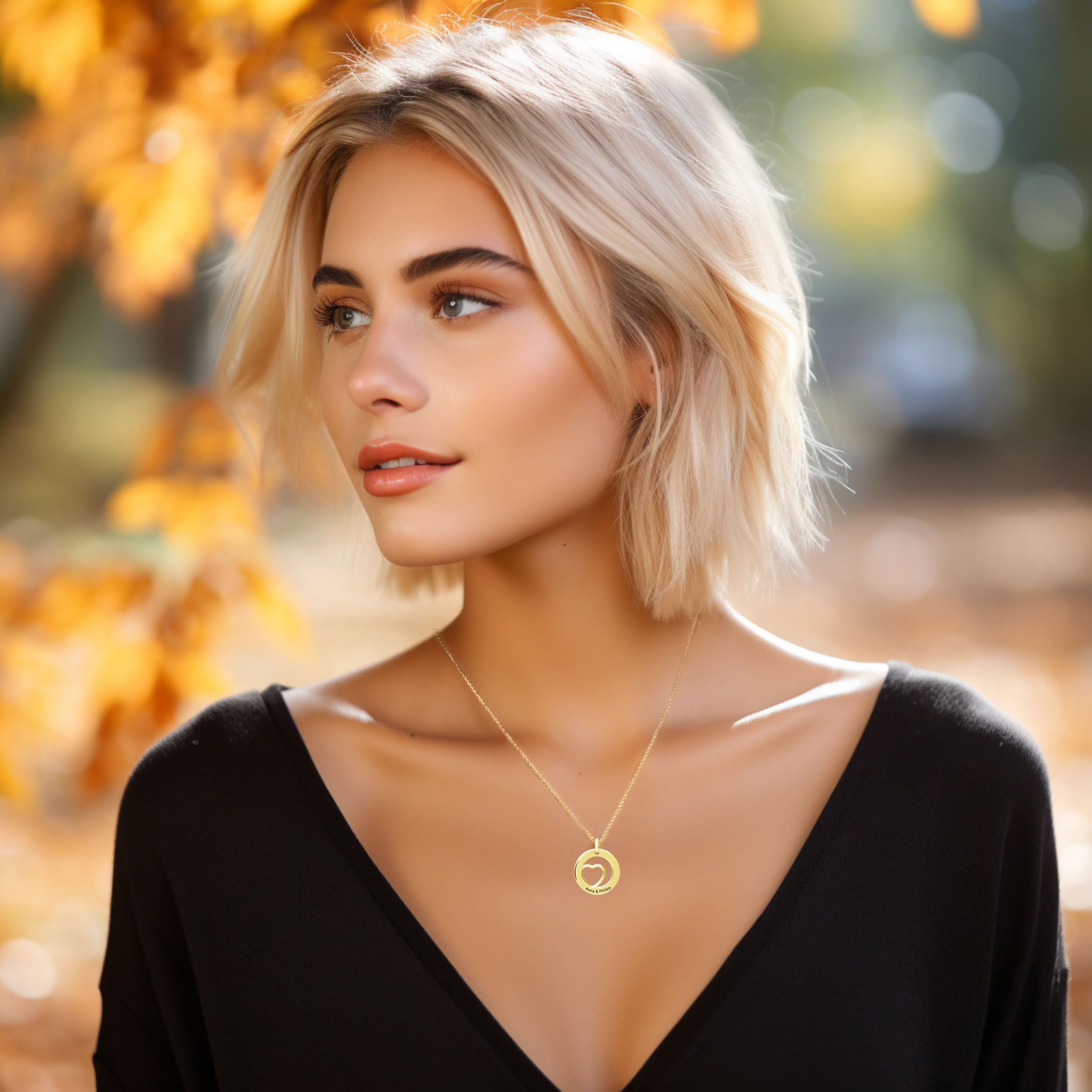 Personalisierte Kette Damenkette mit Gravur 925 Silber - Namenskette personalisiert für die Freundin Ehefrau Mutter oder Tochter