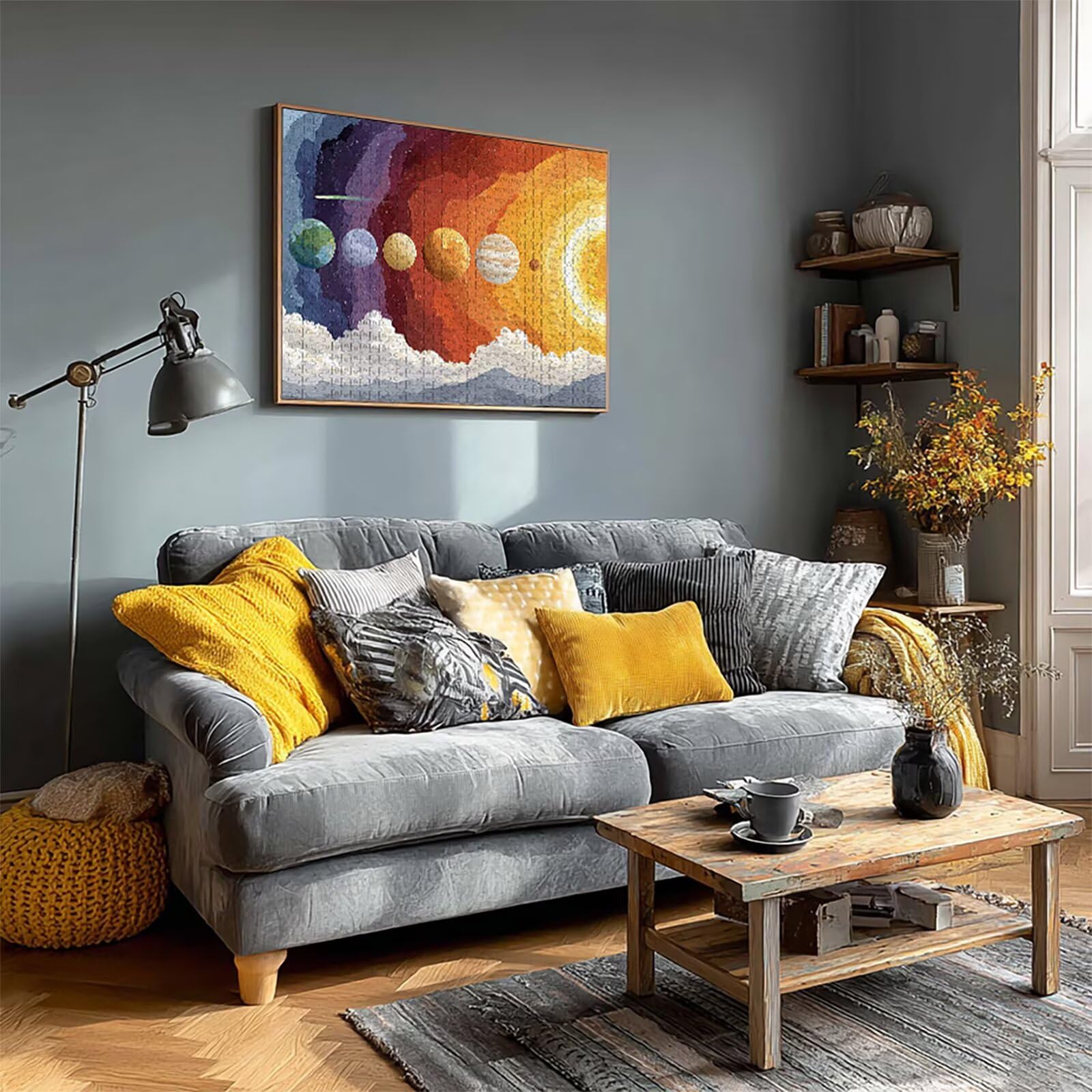 Puzzle 3000 elementów dla dorosłych, planeta, drewniane puzzle, 122 x 81 cm, części ściśle do siebie pasują, dla mężczyzn, kobiet, starszych seniorów, dekompresji, letnia dekoracja ścienna, prezenty