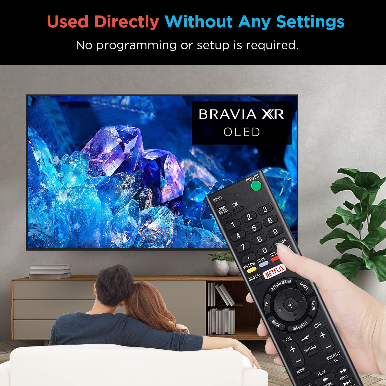 Mando A Distancia Universal RMT-TX100U Para Televisores Sony Bravia Smart TV - Repuesto Compatible