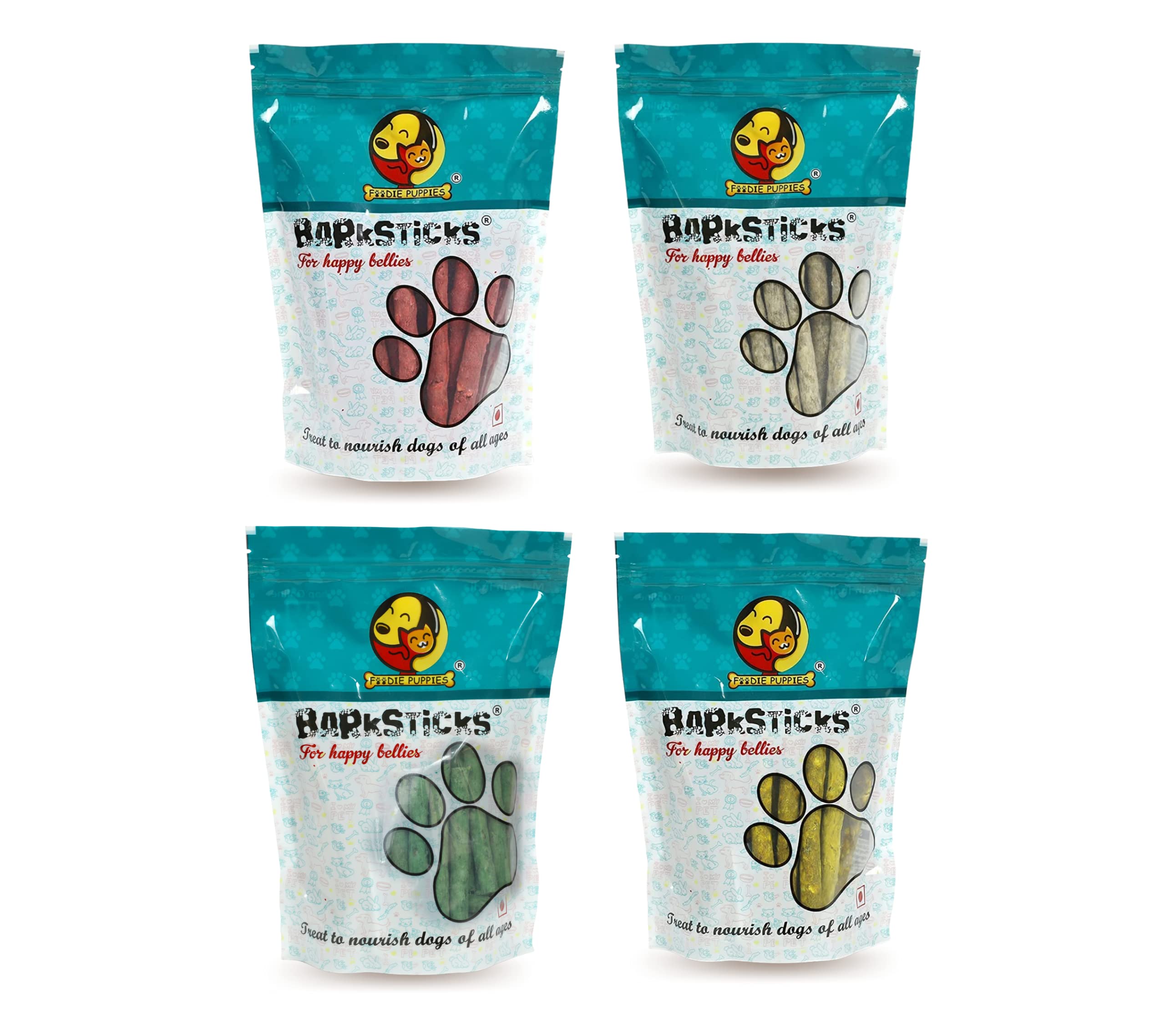 Foodie Puppies Treat Combo for Puppies and Dogs - Barksticks Chicken Sticks, Mutton Stick, Mint Stick and Natural Stick - 250gm Each | Improves Dental Health, Freshen Breath (B09KQNXKFY) Amazon Price History, Amazon Price Tracker