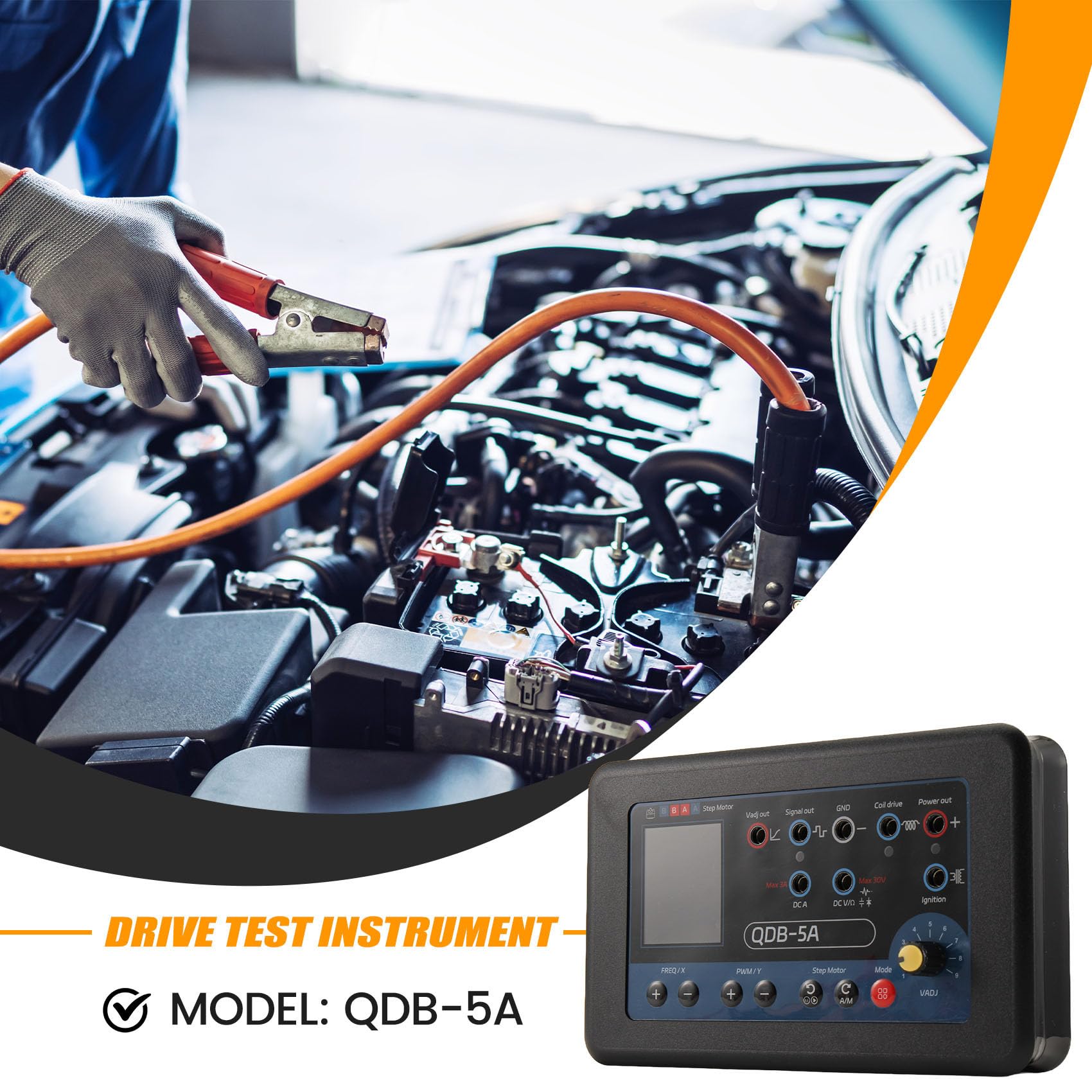 QDB 5A Antriebsoszilloskop-Multimeter PWM-Signalantriebstester für Schrittmotor-Zündspule, Ventildiagnosetool