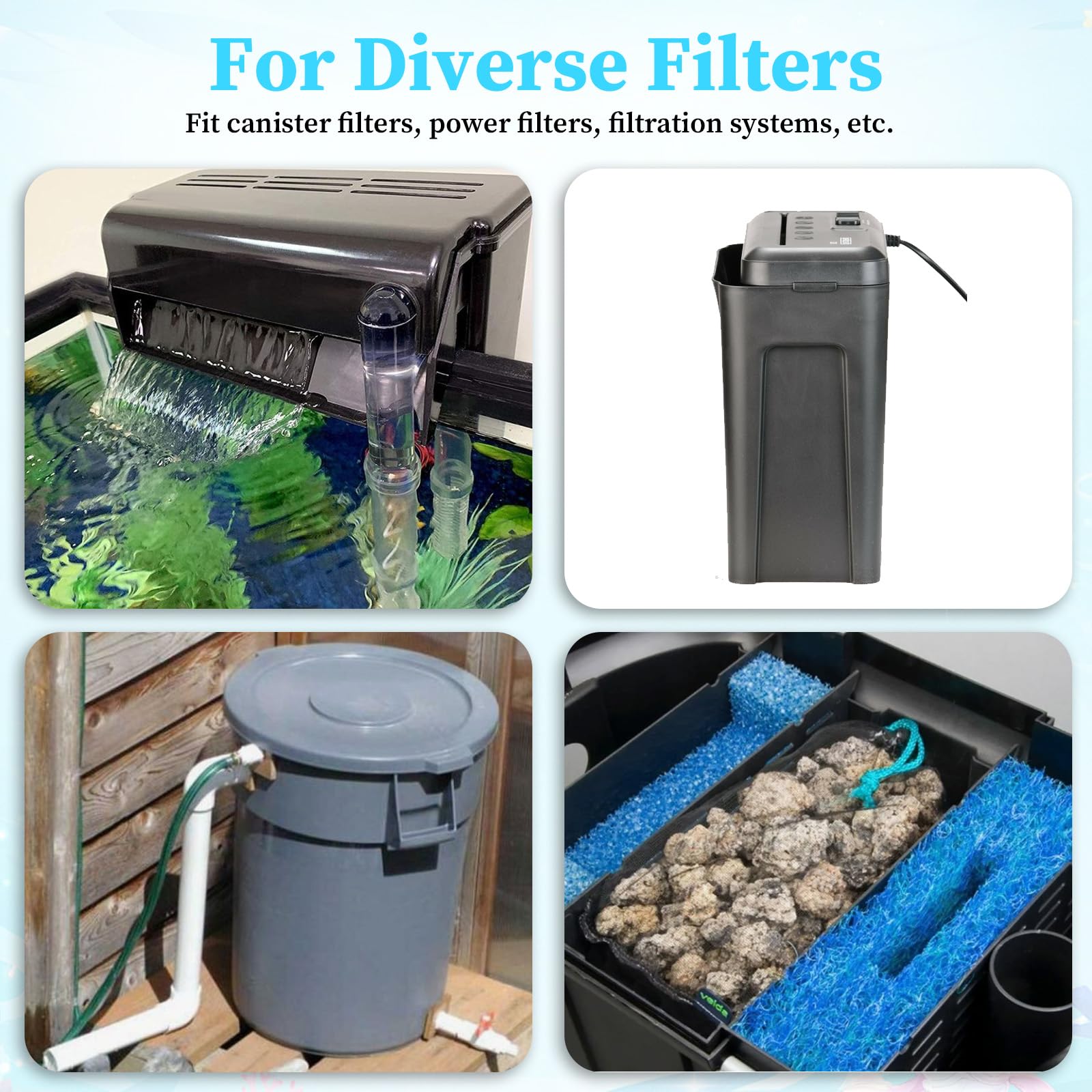 6-Pack Aquarium Filter Media Bags - Fine Mesh Bags With Zipper, 8 X 3 Inches, For Carbon, Resins, Bio Media