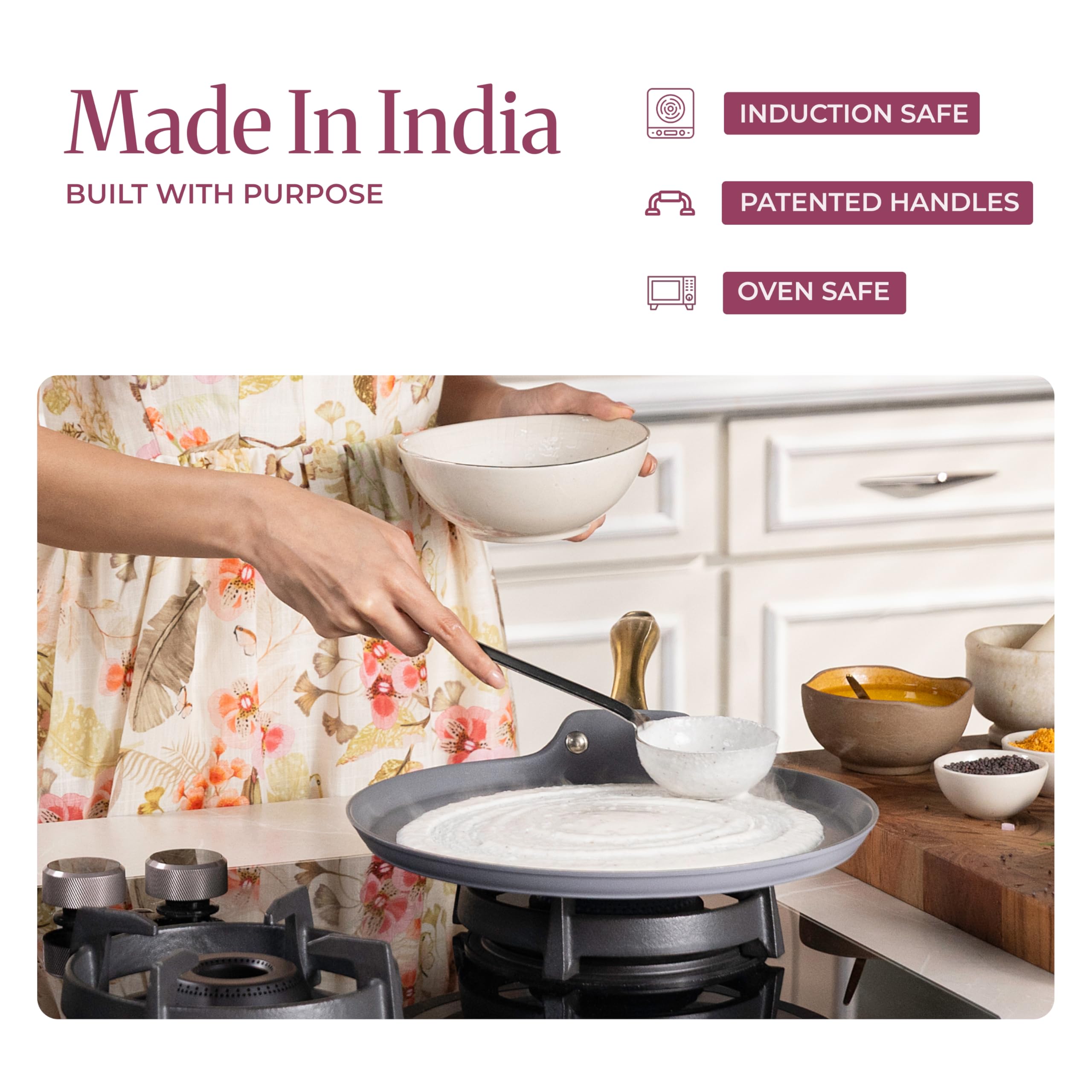 Asai Ceramic Dosa Tawa - Non Stick & Lightweight -6