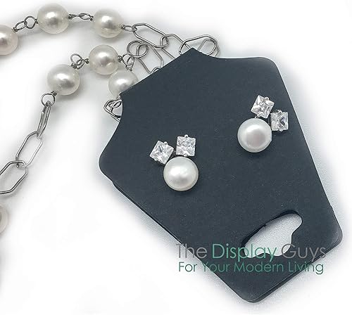 Vista 38 de The Display Guys Pack of 100 pcs 2x2 inch (5x5 cm) White Paper Necklace Earrings Display Hanging Cards for Jewelry Accessory Display