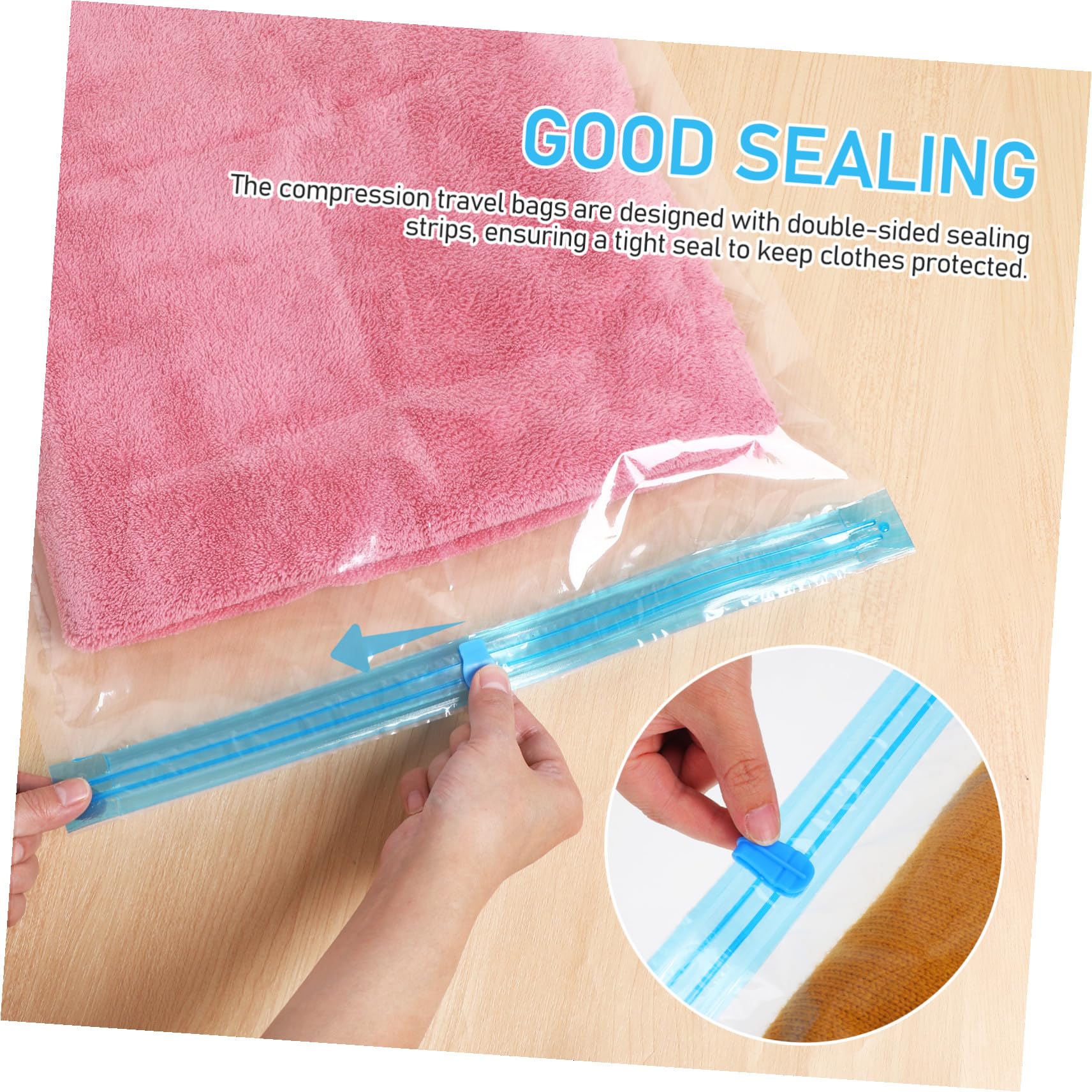 12 pezzi Sacchetti Compressione per Viaggio Riutilizzabili in Materiale Resistente Misure per Abbigliamento e Biancheria Organizer Compatti per Valigia e Armadio
