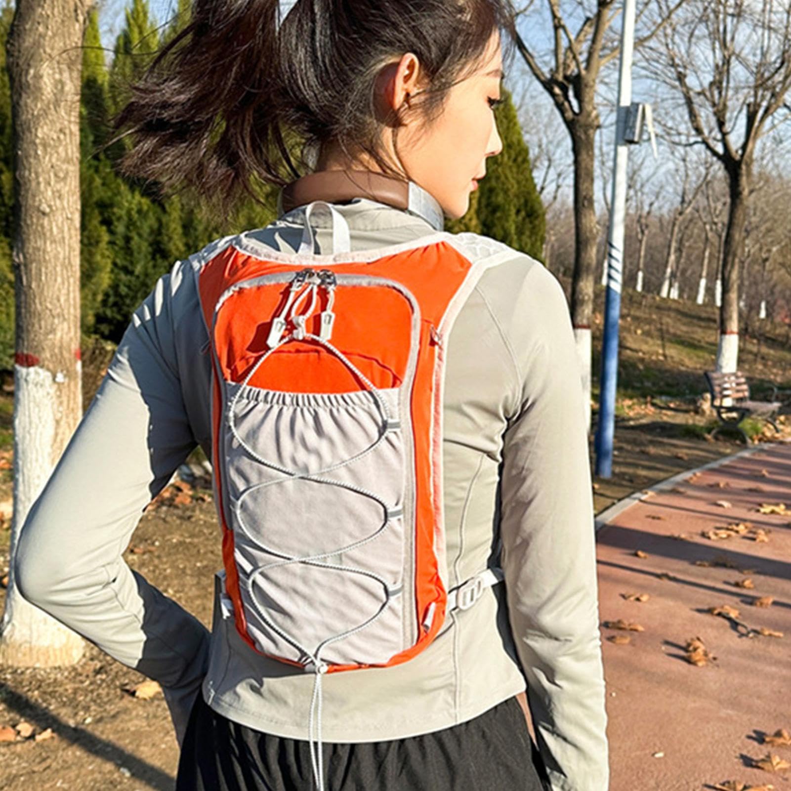 Gilet D'Hydratation Pour La Course | Gilet D'Hydratation Réglable Avec Bandes Réfléchissantes - Sac à Eau pour Cyclisme - pour Course Randonnée Cyclisme Jogging Équitation Sports Marche en Plein