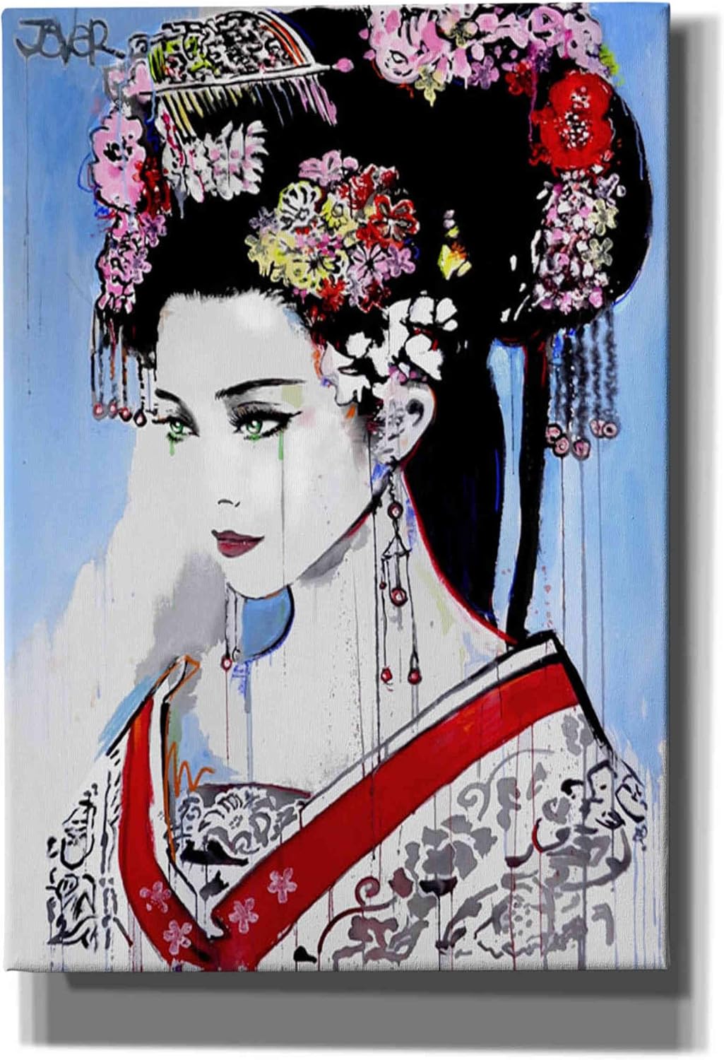 Epic Graffiti 'Empress' by Loui Jover, Canvas Wall Art, 12"x16"