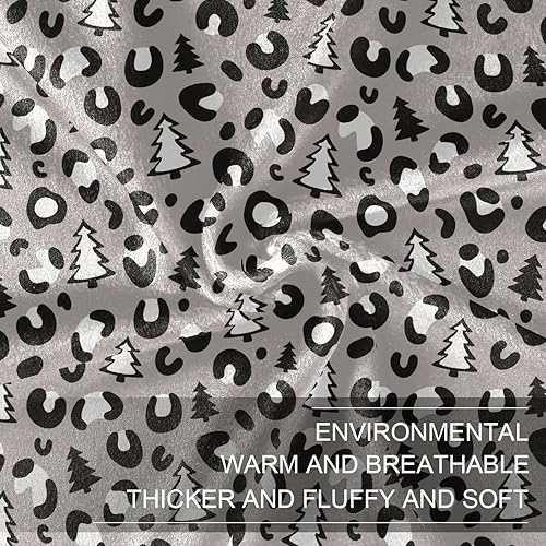 Miniatura 7 de Christmas Leopard Print Tree Pattern Camouflage Plush Blanket, Flannel Comfy Throws for Car, Chair, Picnic, Spring Blanket, 60"x90"