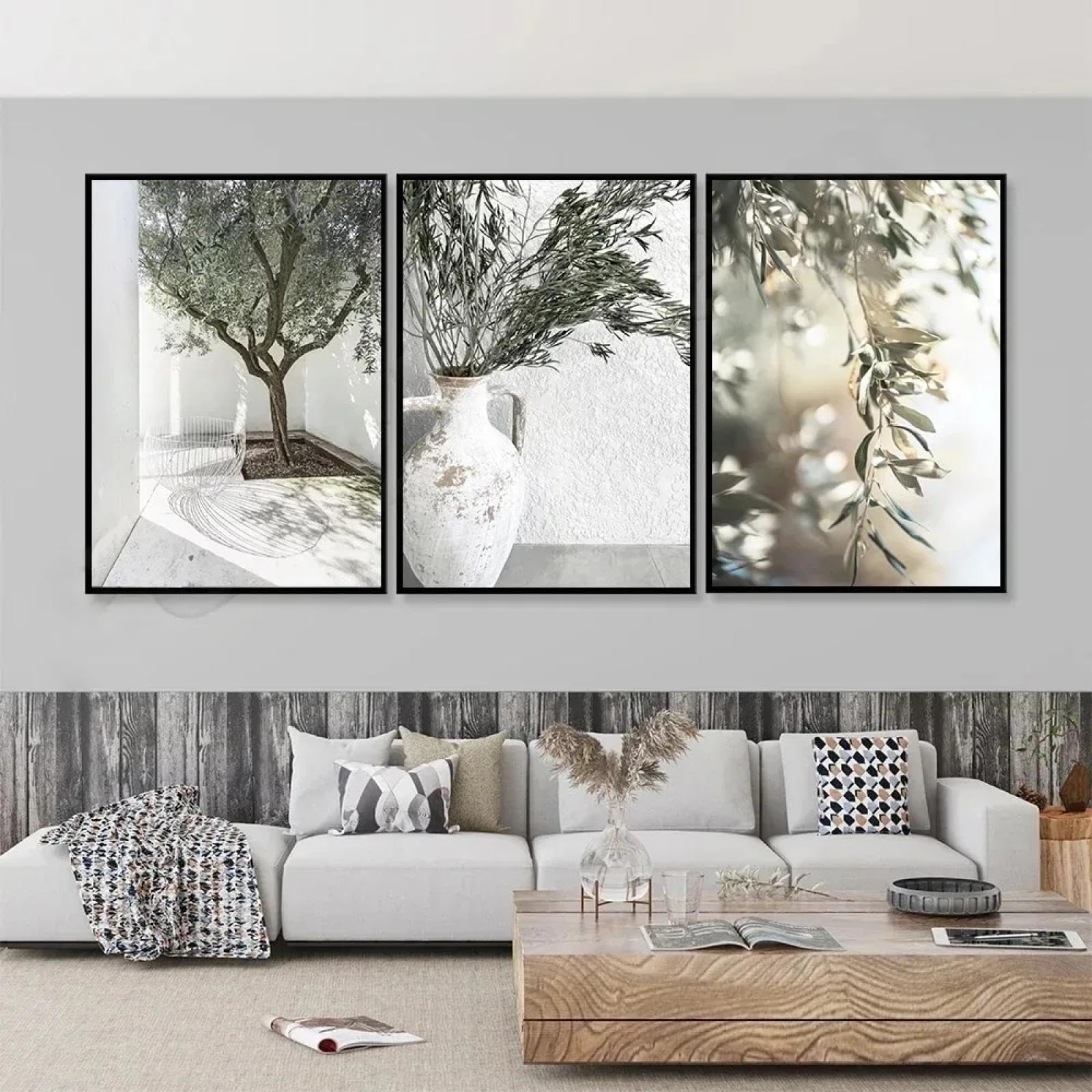 Grande poster vintage dorato alberato viale paesaggio dipinto ad olio HD su tela per la casa camera da letto decorazione murale 70 x 100 cm con cornice