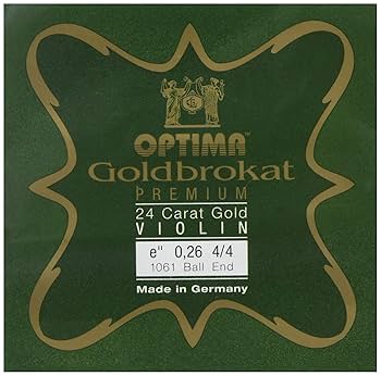 バイオリン弦　4/4 ドミナント、6本セット ゴールドブラカット Amazon.co.jp: ゴールドブロカット バイオリン弦 4/4 E 0.26 mm