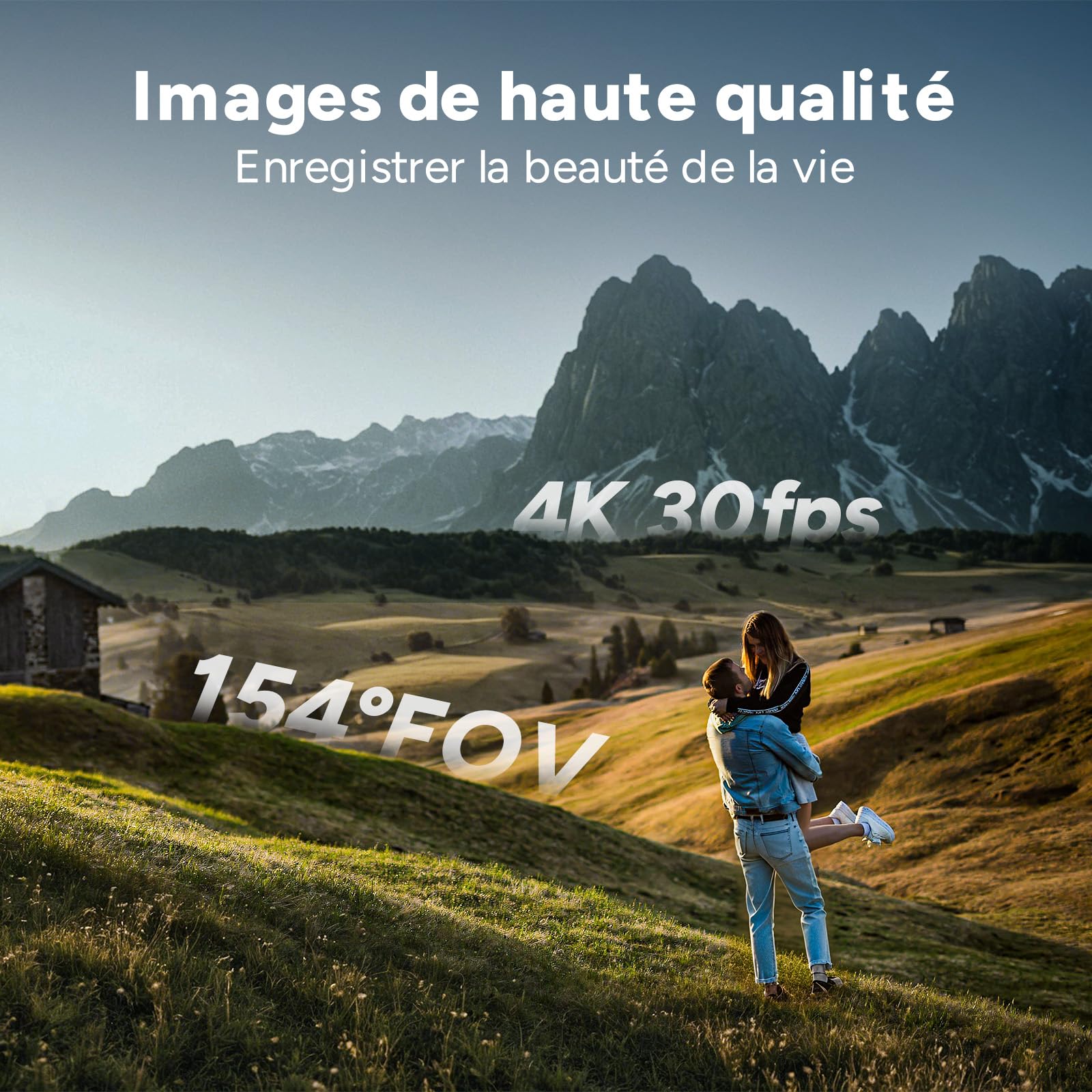 SJCAM C300 Camera Vlog 4K,460 Min d'Autonomie,Double Écran Tactile,Caméra Sport Aquatique,Stabilisation 6 Axes,Idéale pour Vlog,Voyages,Activités Extérieures,Kit avec Accessoires,Noir (64G)