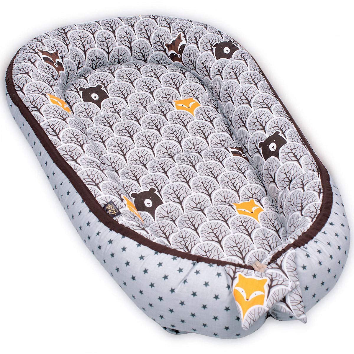 Lit Voyage Bebe PaLulli Nid Douillet Bébé 2 Faces - Cocon Voyage 100% Coton OEKO-TEX | Anti-Chute Et Multifonction Nid Bebe