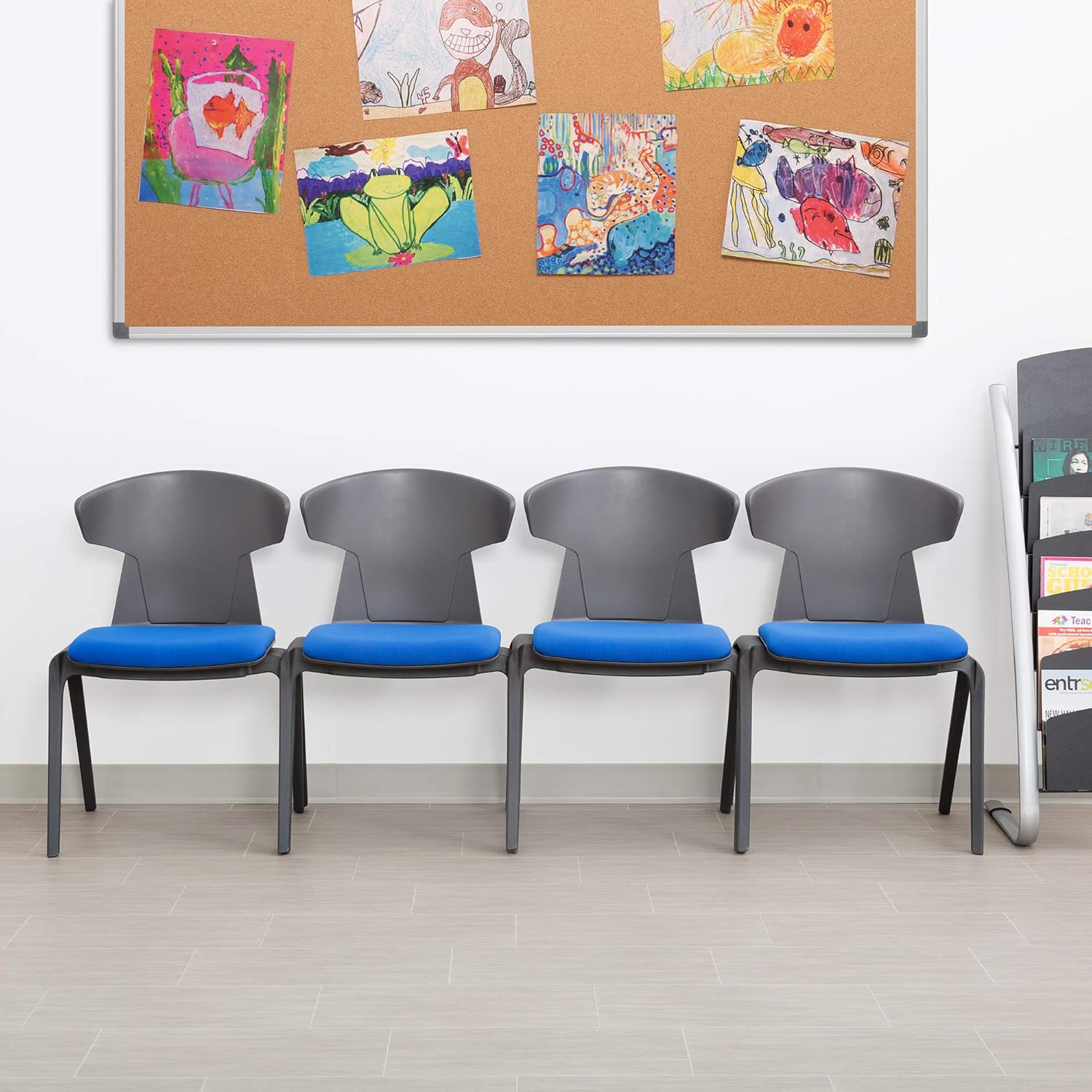 Norwood Commercial Furniture Ganging Fabric Stack Chair Set of 2 : Office Products