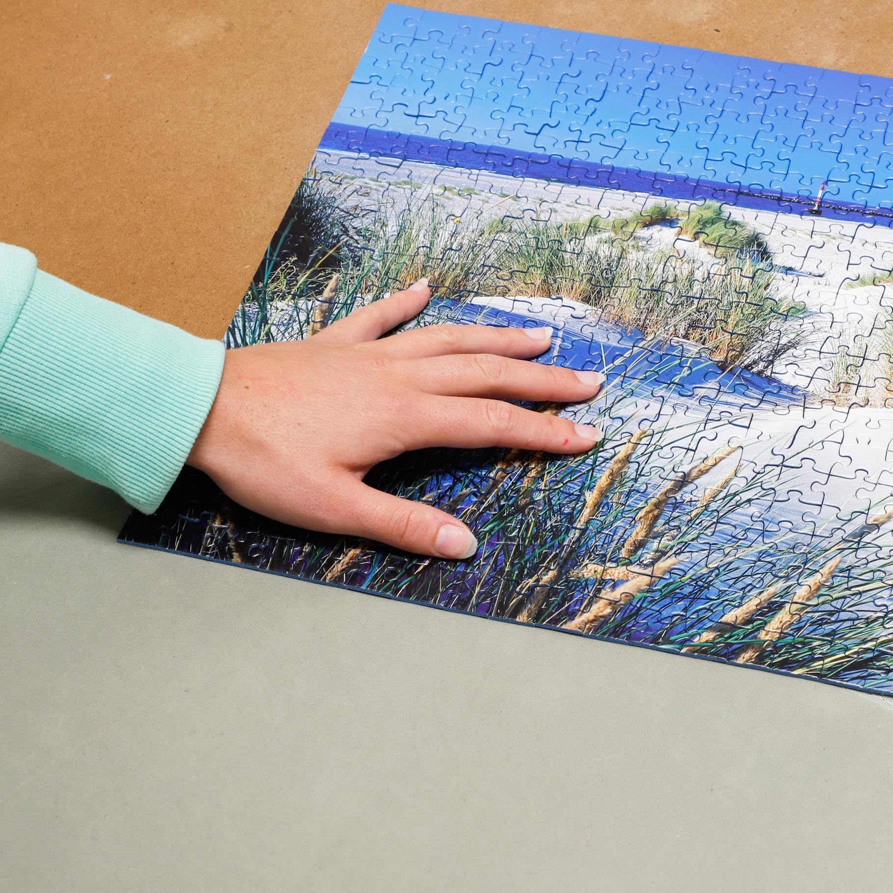 Bambelaa! Puzzletisch 1500 Teile mit 4 Schubladen Puzzlebrett mit Auszügen Tragbarer Puzzle Tisch für Erwachsene Puzzel Board Puzzleunterlage Puzzleboard Puzzlematte Aufbewahrung Holz ca. 90x67x4,5 cm