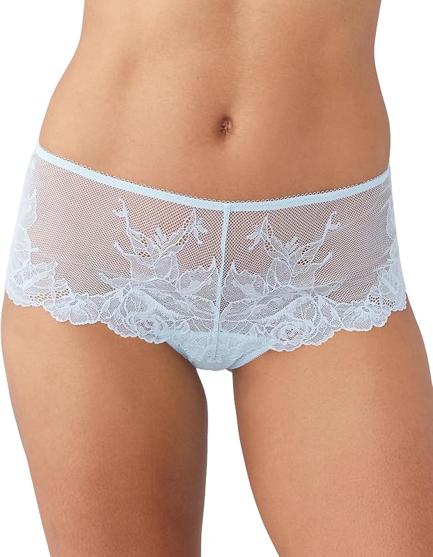 Wacoal Women's Vivid Attraction Mesh Lace Moderate Coverage Tanga Panty, 845384